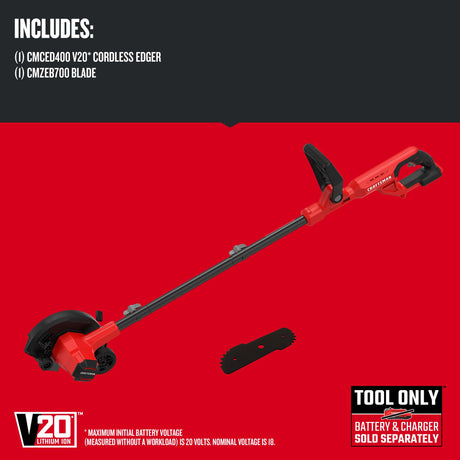 V20 7.5-in Handheld Battery Lawn Edger (Battery Not Included) CMCED400B