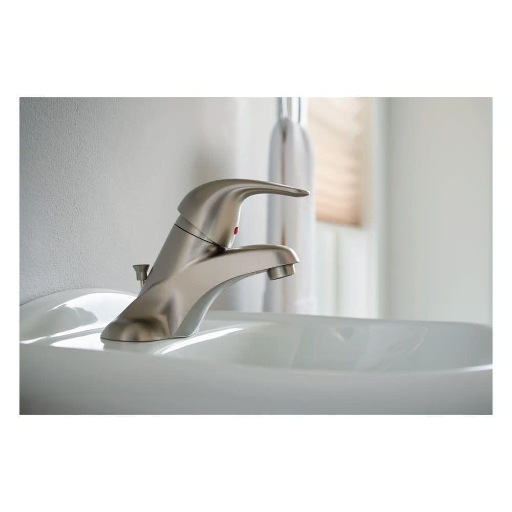 Adler Bathroom Faucet Spot Resist Brushed Nickel Low Arc WSL84502SRN