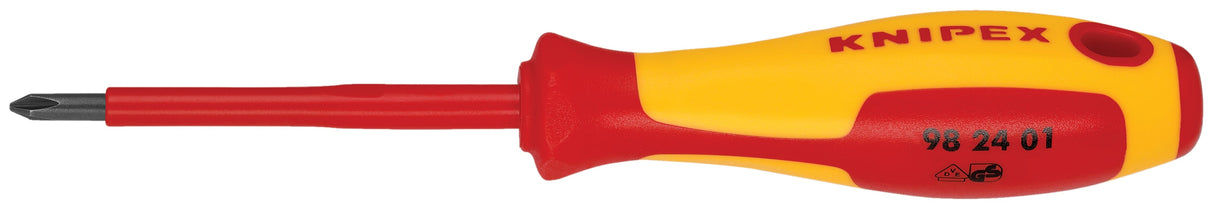 Insulated 4-Inch Composite Handle Phillips Screwdriver for Electrical Applications 98 24 01