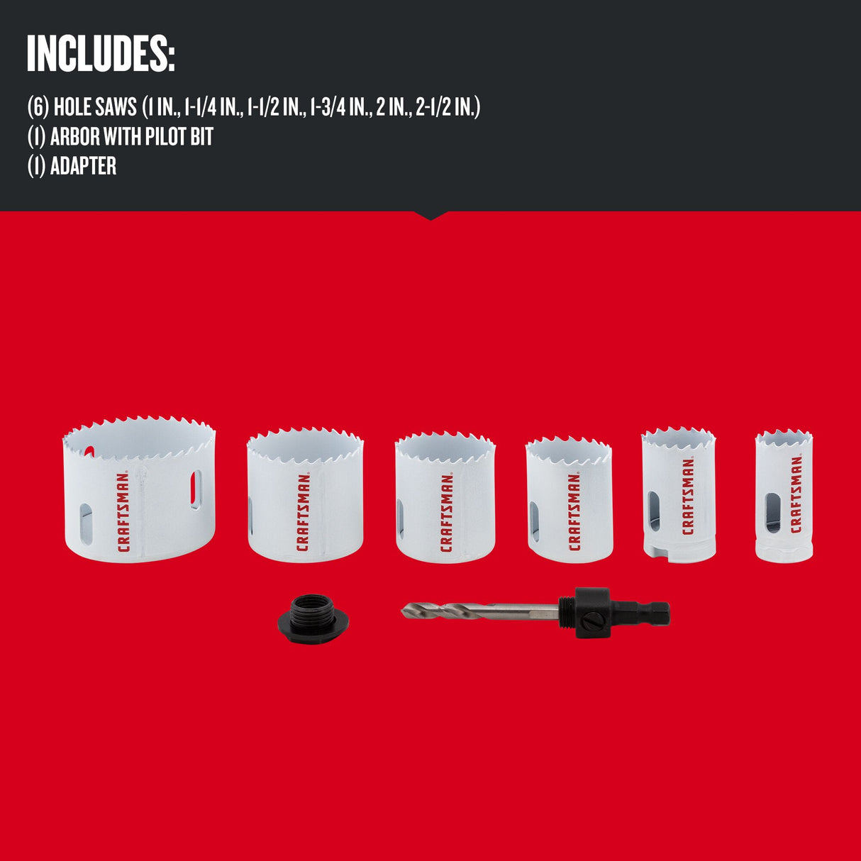 Bi-metal Non-arbored Hole Saw Set (7-Piece) CMAH1SET7