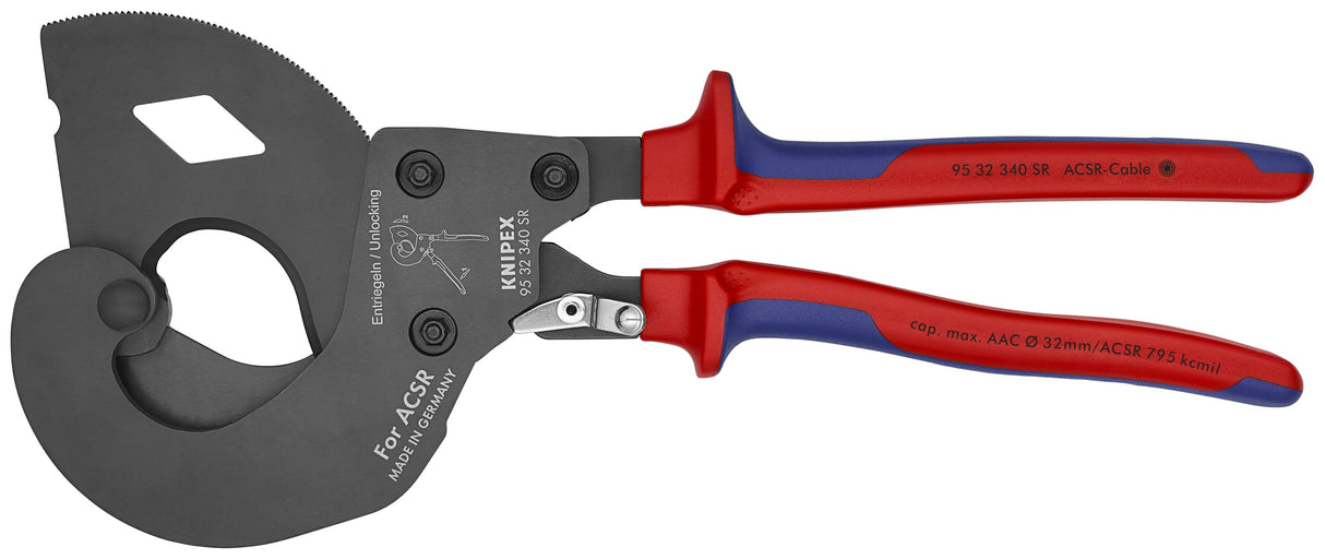 13.5-In Construction Cutting Pliers, Red 13.5-in Cable Cutter for ACSR and AAC 95 32 340 SR US