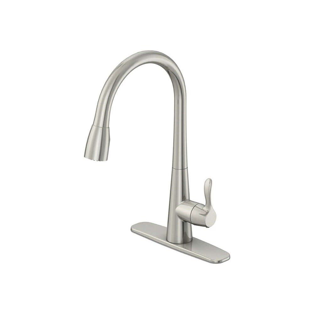 Vela Pulldown Kitchen Faucet One Handle Brushed Nickel 3978-K104