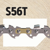 S56T 2-Pack 56 Link Replacement Chainsaw Chain For 16-in, 0.05-in Gauge, 3/8-in Pitch S56T-21