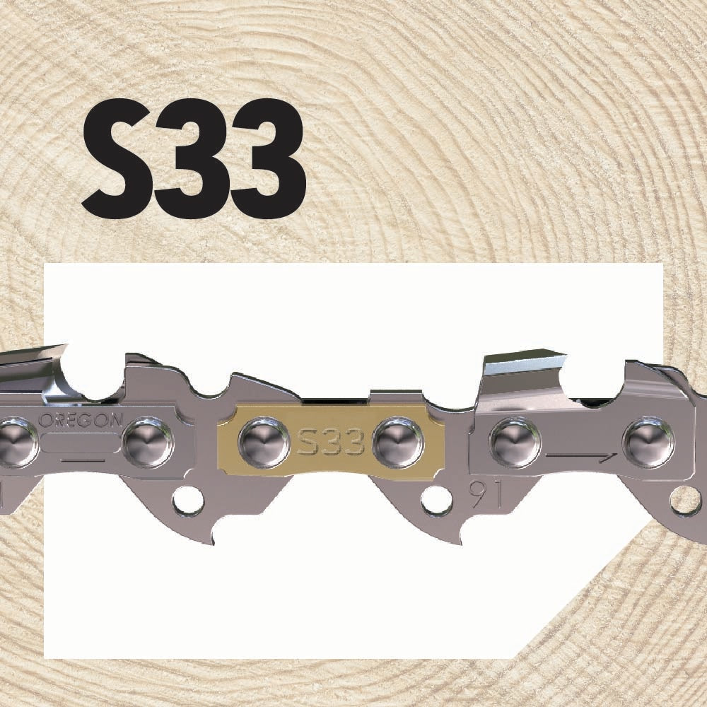 S33 33 Link Replacement Chainsaw Chain For 8-in, 0.05-in Gauge, 3/8-in Pitch S33-21