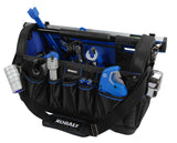 Plumbing Tool Bag with Caddy Black, Blue Polyester 12.99-in Tool Bag 59032