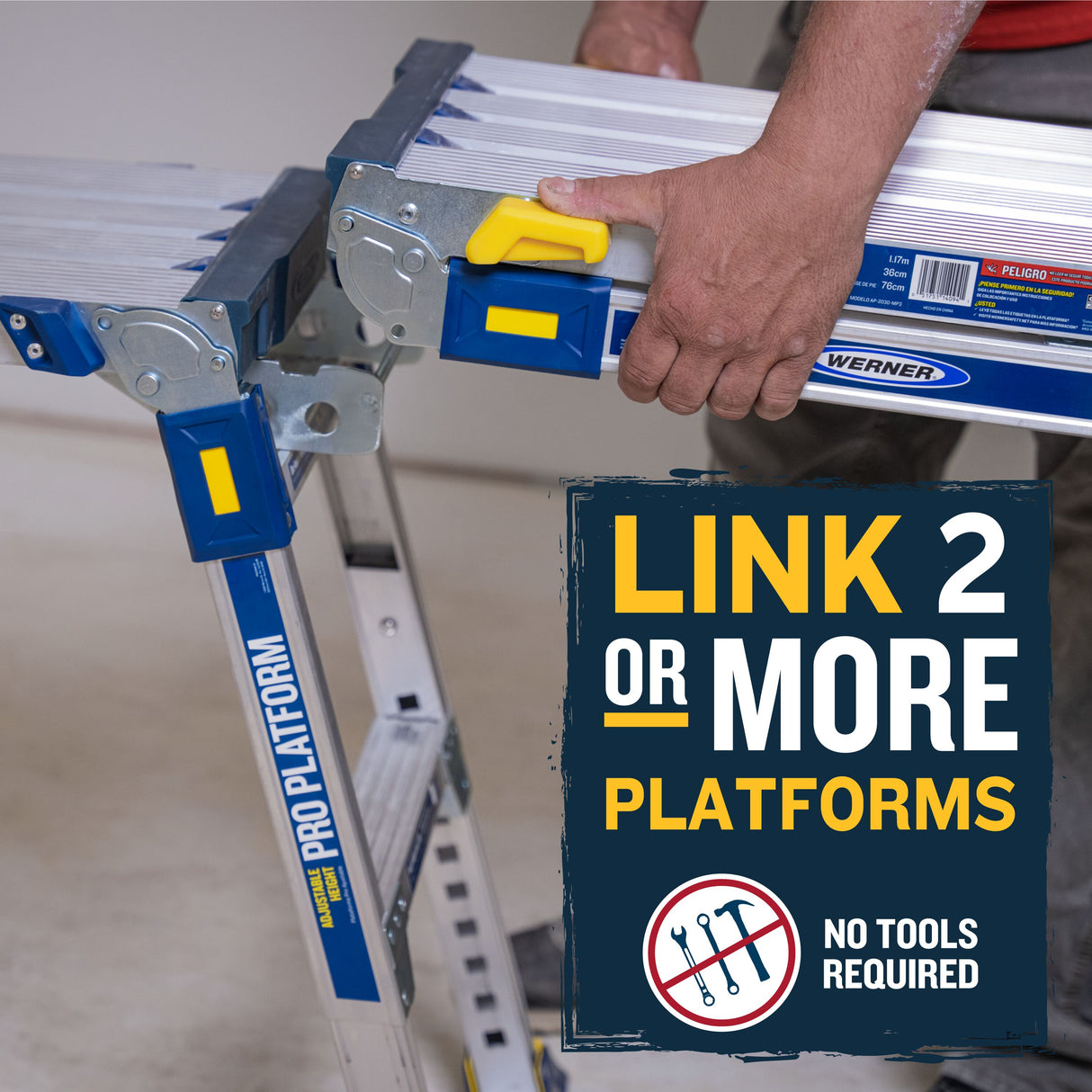 Aluminum 1.7-ft H x 3.9-ft L Pro Linking Platform 300-lb AP-2030L-MP2