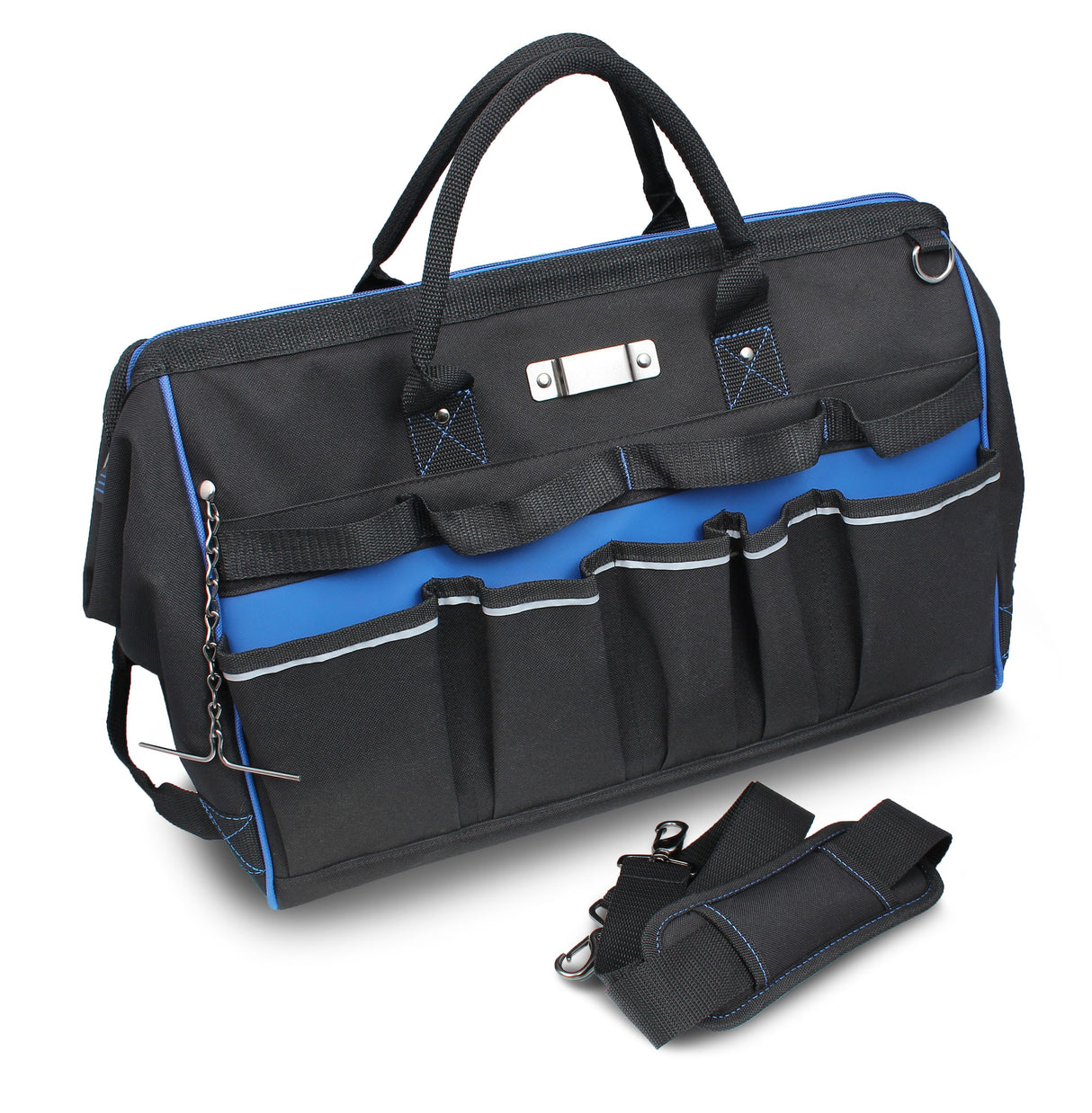 Pro Series Blue Polyester 11.5-in Zippered Electrician's Tote 37-012