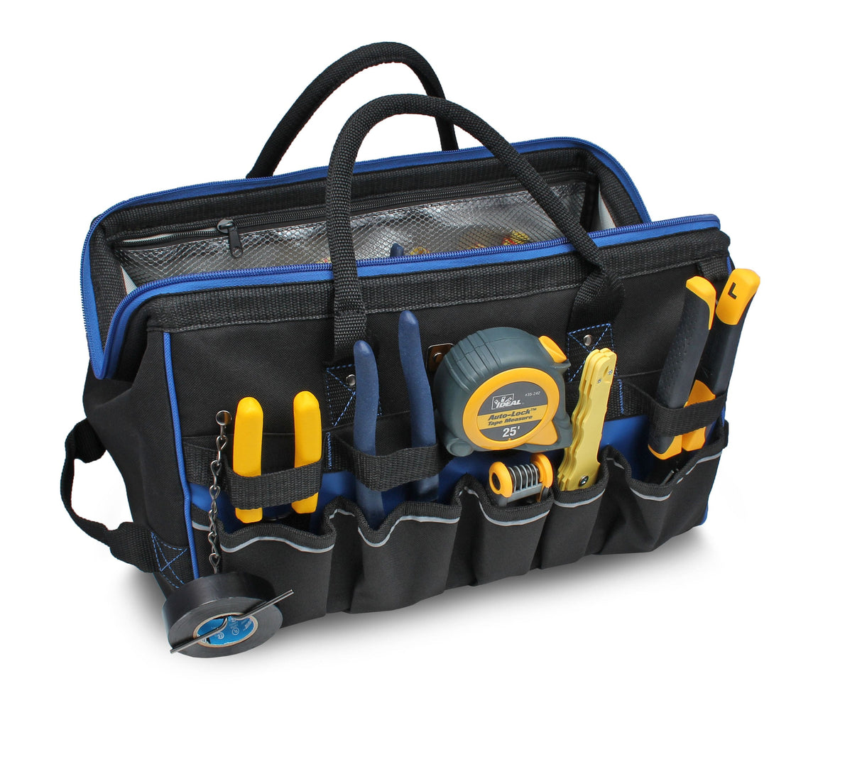 Pro Series Blue Polyester 9-in Zippered Electrician's Tote 37-011