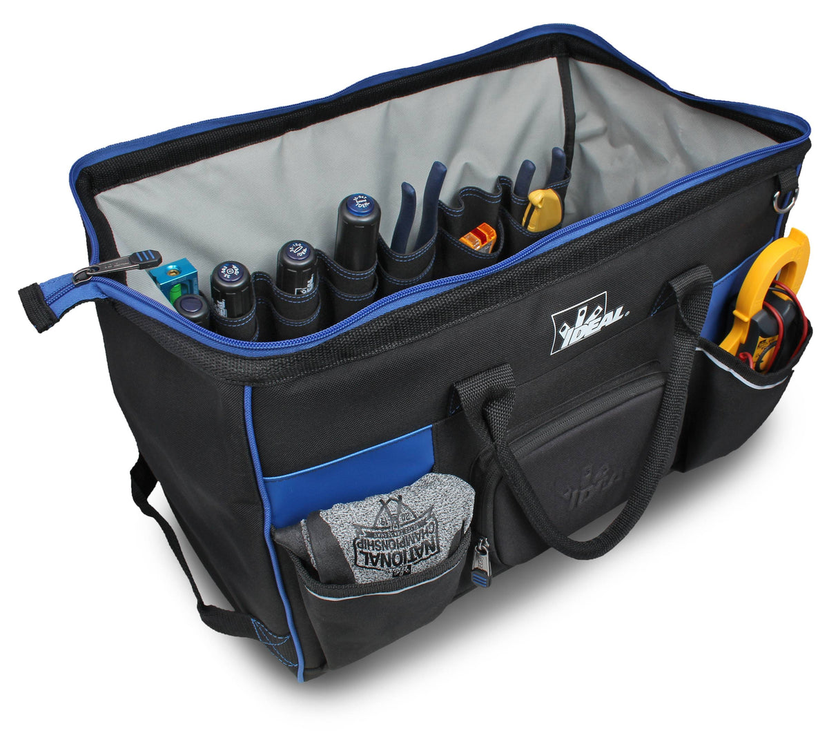 Pro Series Blue Polyester 11.5-in Zippered Electrician's Tote 37-012