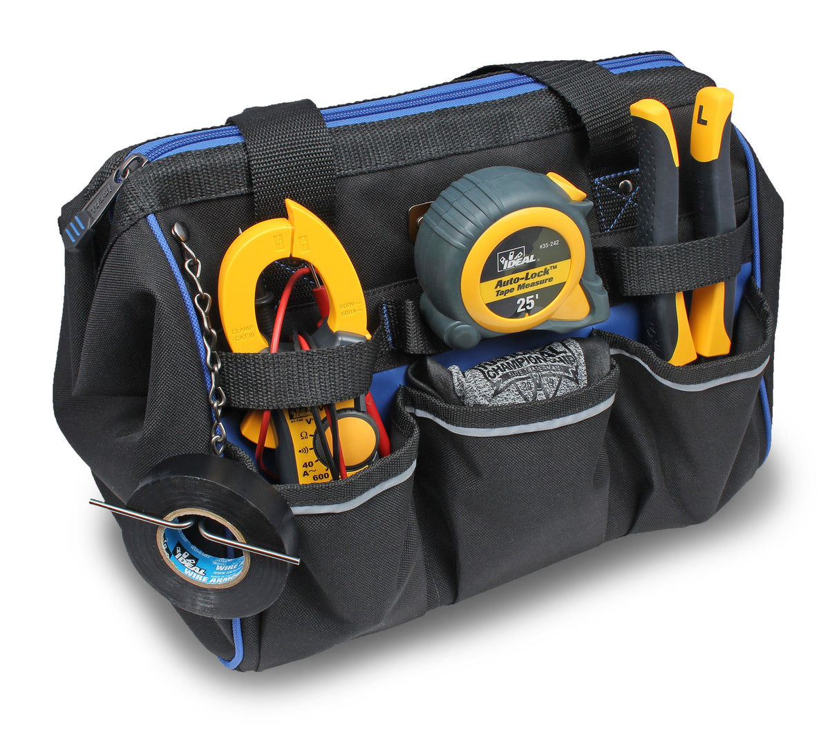 Pro Series Blue Polyester 9-in Zippered Electrician's Tote 37-010