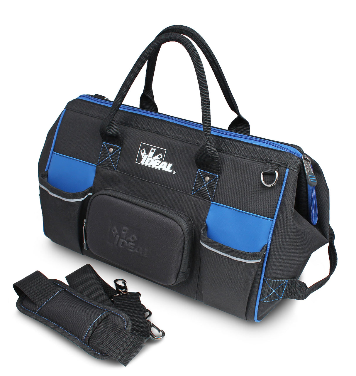 Pro Series Blue Polyester 9-in Zippered Electrician's Tote 37-011