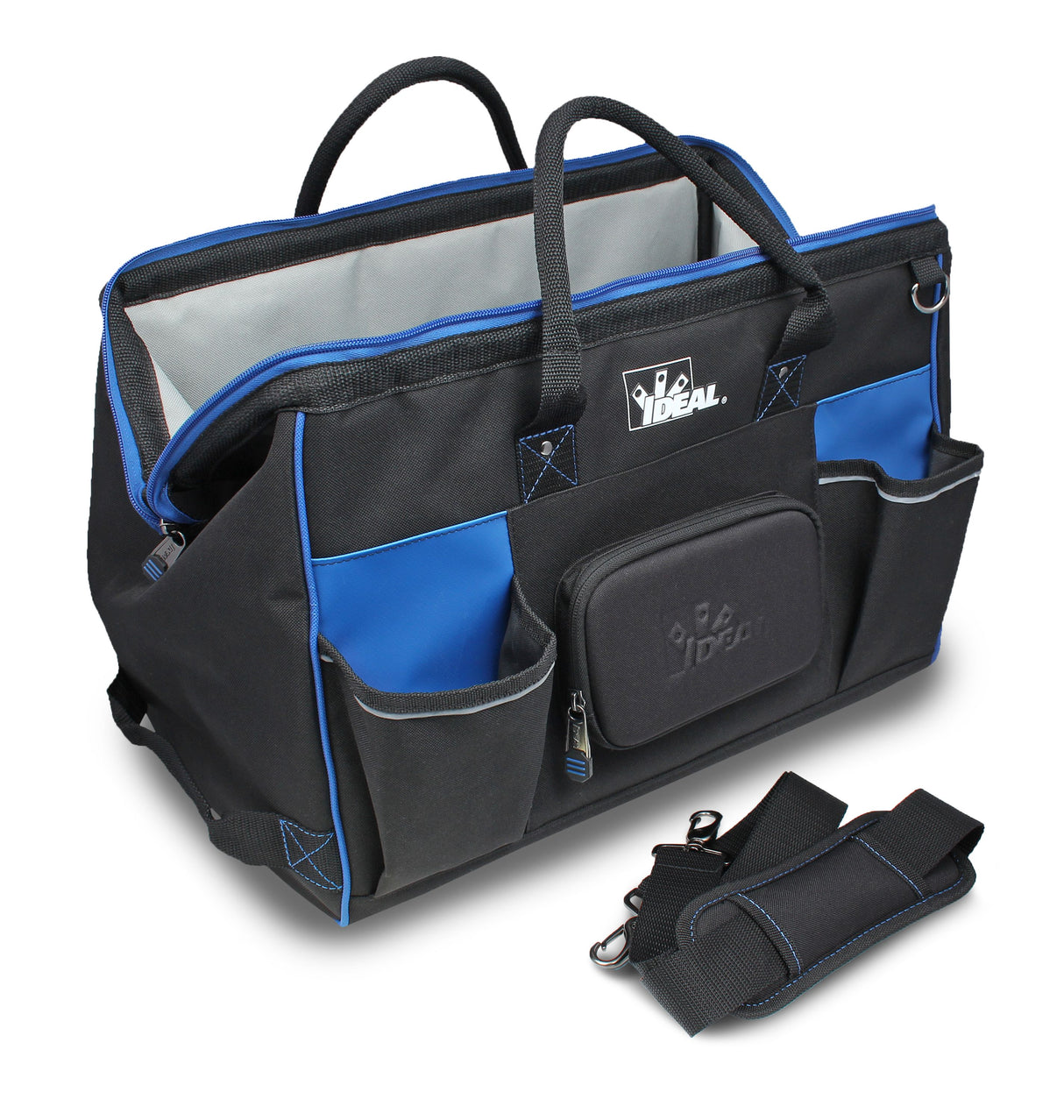 Pro Series Blue Polyester 11.5-in Zippered Electrician's Tote 37-012