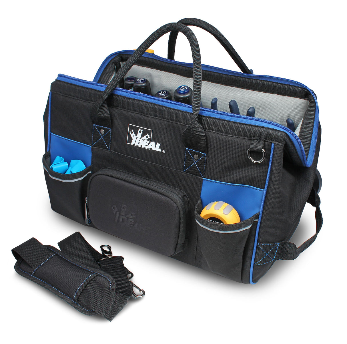 Pro Series Blue Polyester 9-in Zippered Electrician's Tote 37-011