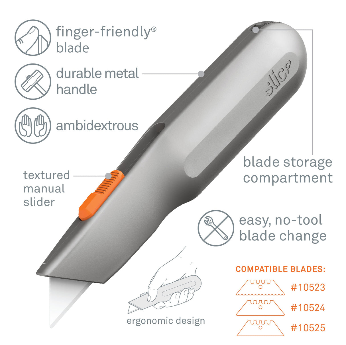 Manual Metal 12Mm 1-Blade Retractable Utility Knife 10490