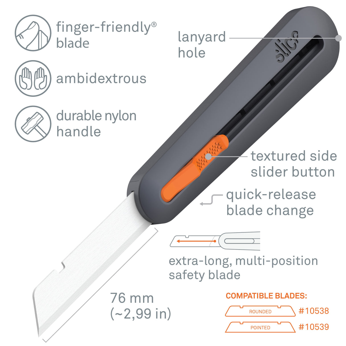 Manual Industrial 17.5Mm 1-Blade Retractable Utility Knife 10559