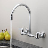 Utility Kitchen Faucet Chrome 2 Handle Low Arc 4594677