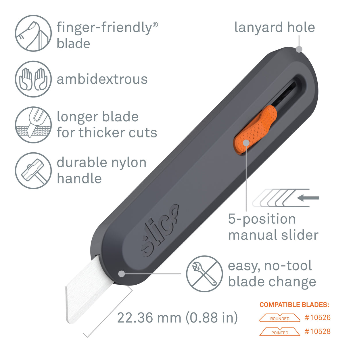 Manual 12Mm 1-Blade Retractable Utility Knife 10550