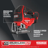 V20 RP 20-volt Max Brushless Variable Speed Keyless Cordless Jigsaw (Bare Tool) CMCS650B