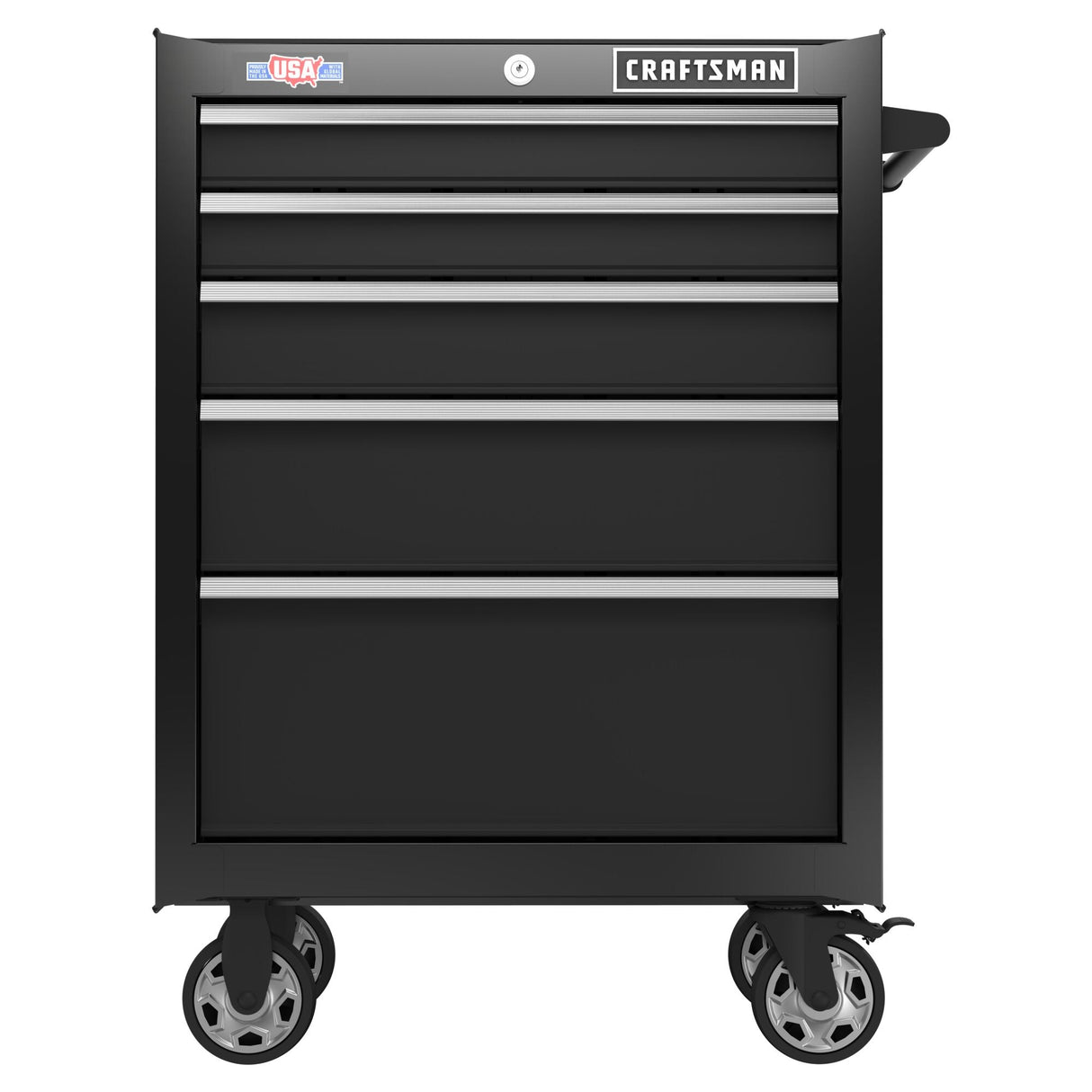 2000 Series 26.5-in W x 37.5-in H 5-Drawer Steel Rolling Tool Cabinet (Black) CMST98268BK