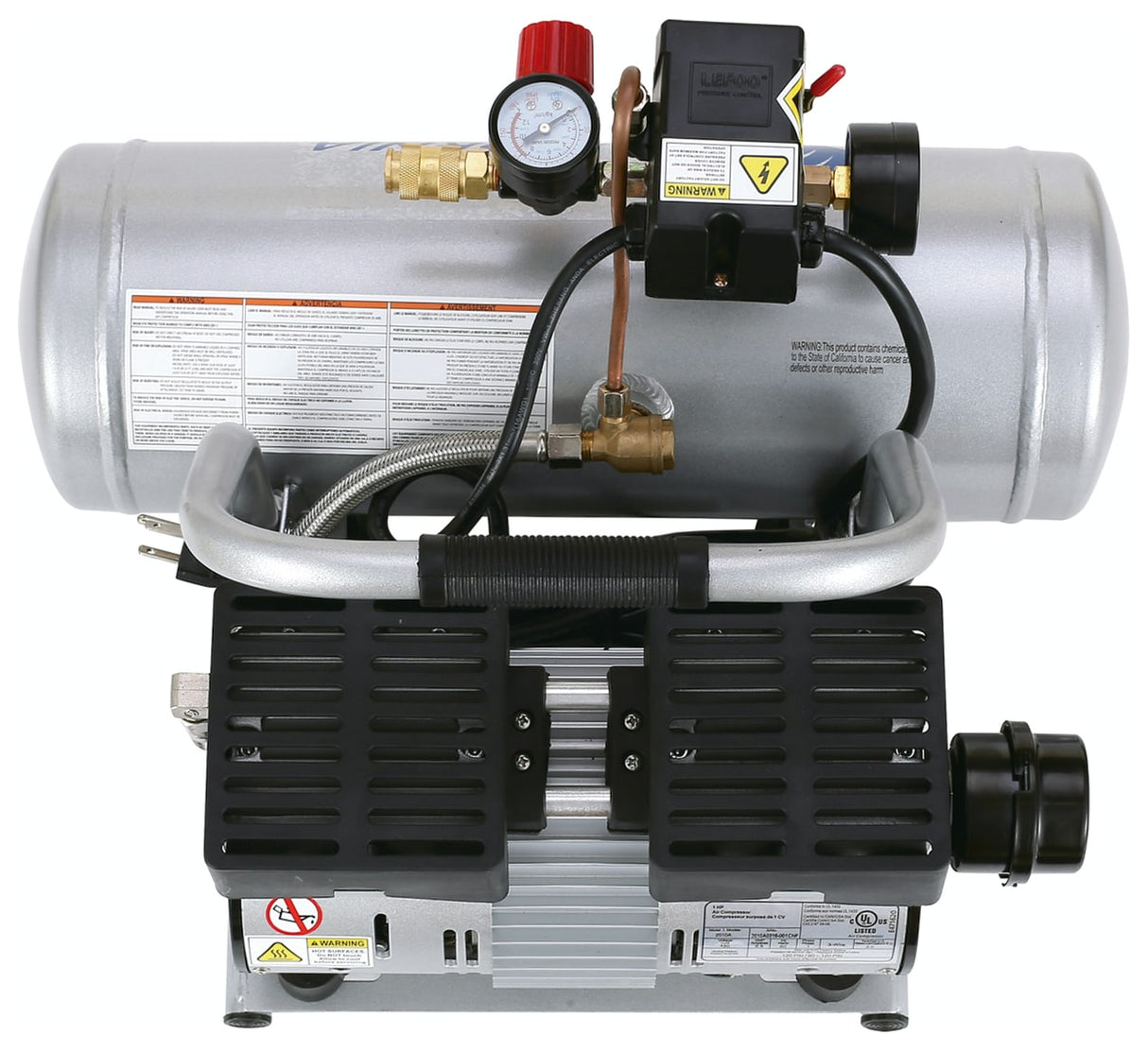 2-Gallon Electric 120 PSI Horizontal Quiet Air Compressor CAT-2010A