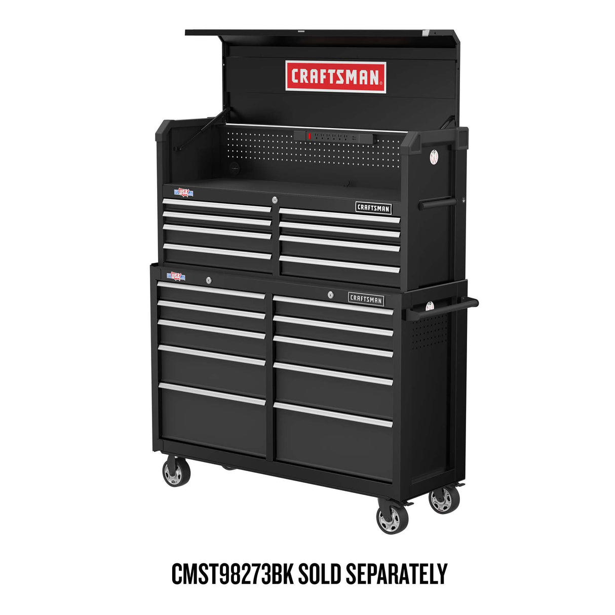 2000 Series 51.5-in W x 24.7-in H 8-Drawer Steel Tool Chest (Black) CMST98272BK