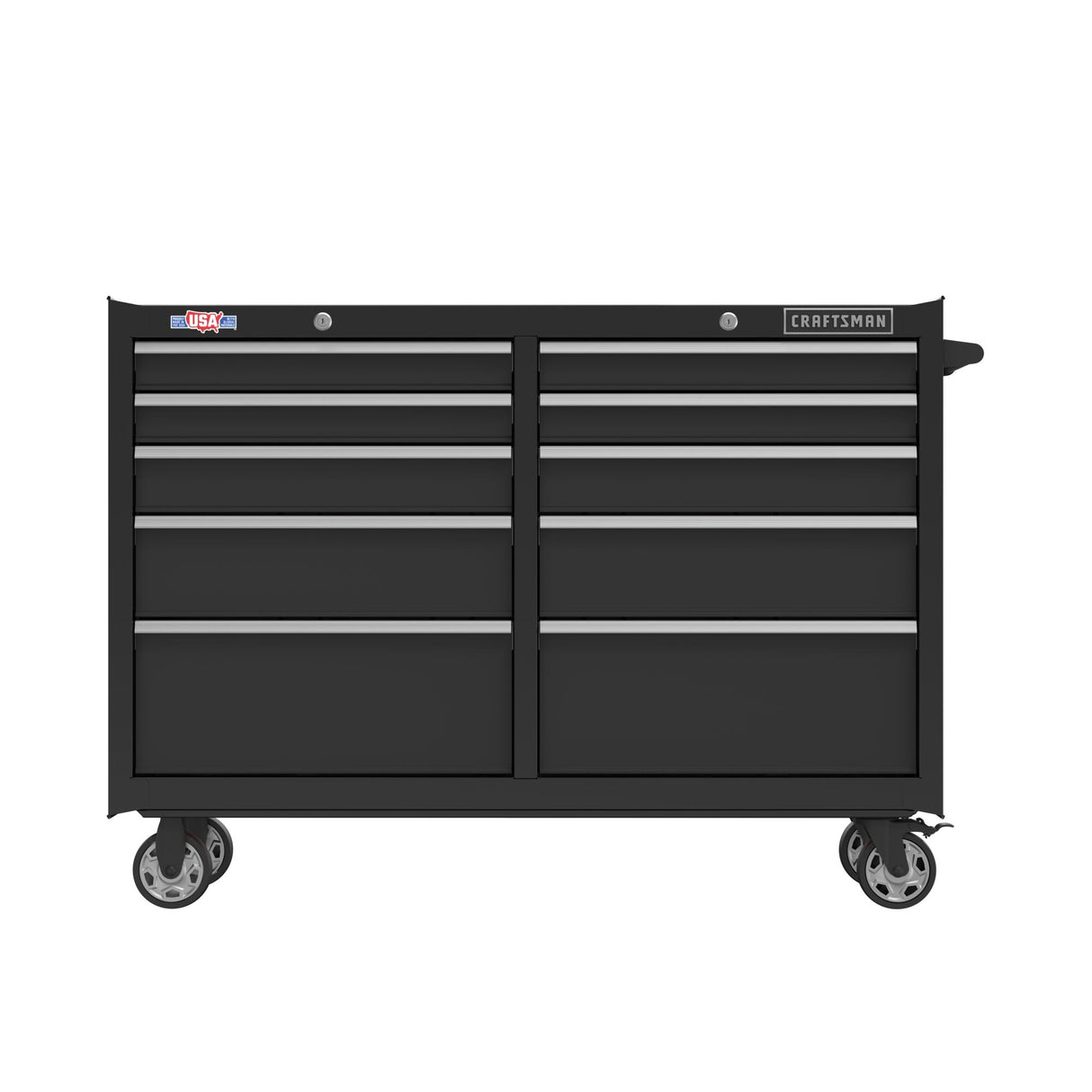 2000 Series 52-in W x 37.5-in H 10-Drawer Steel Rolling Tool Cabinet (Black) CMST98273BK