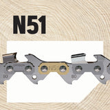 N51 51 Link Replacement Chainsaw Chain For 12-in, 0.043-in Gauge, 3/8-in Pitch N51-21