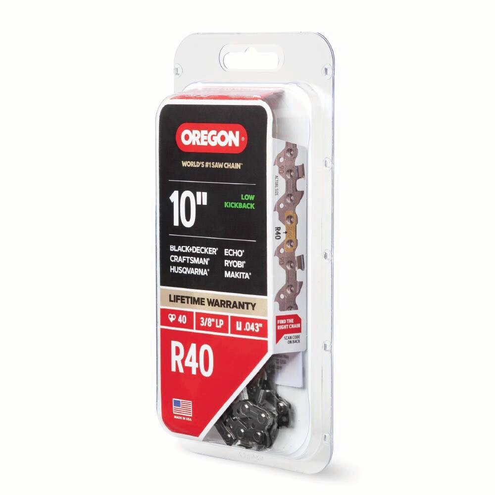 R40 40 Link Replacement Chainsaw Chain For 10-in, 0.043-in Gauge, 3/8-in Pitch R40-21