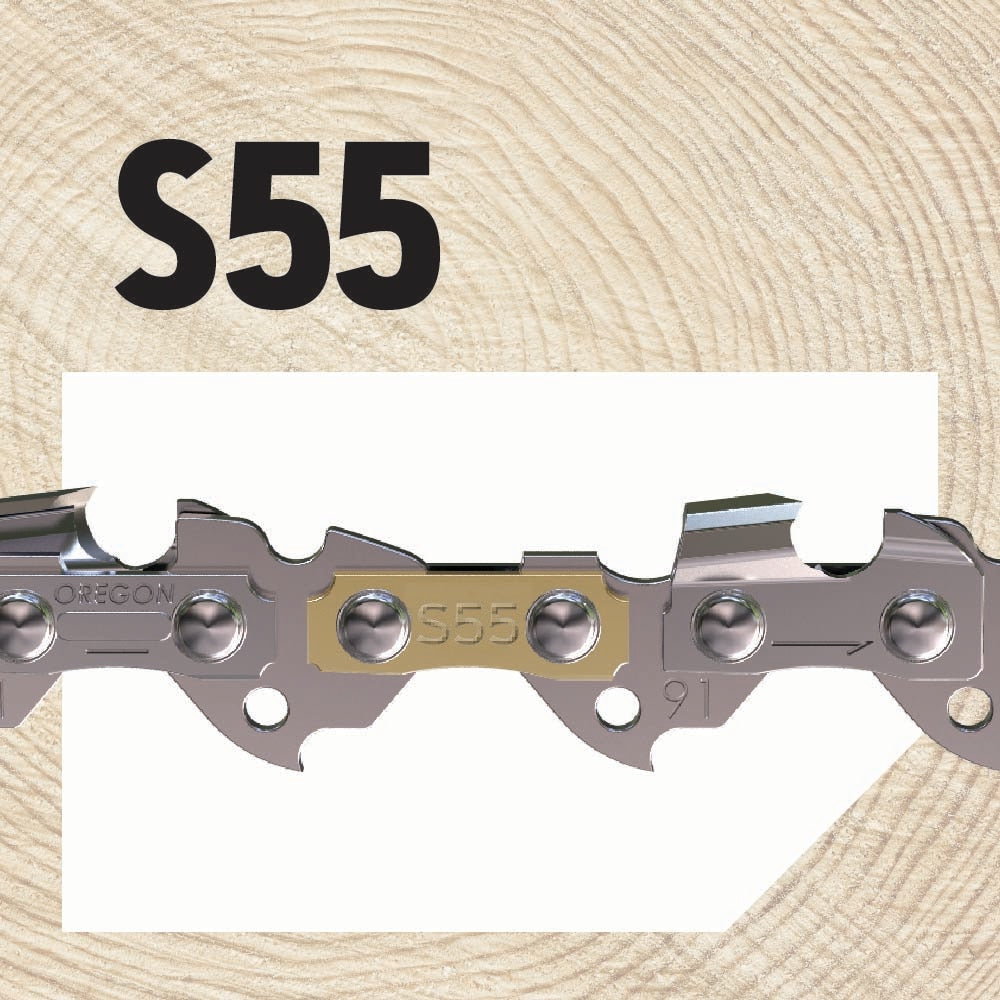 S55 55 Link Replacement Chainsaw Chain For 16-in, 0.05-in Gauge, 3/8-in Pitch S55-21