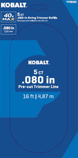 Gen4 5-Pack 0.080-in x 16-ft Pre-cut Trimmer Line KSLA 58040-03