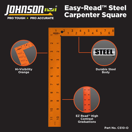 Professional Easy-read Steel Carpenter Square CS10-O