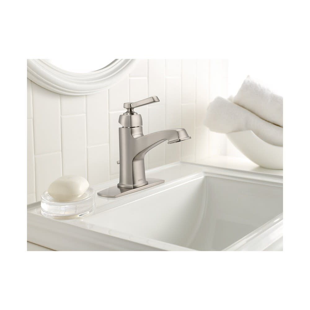 Boardwalk Bathroom Faucet Spot Resist Nickel 1Handle HighArc WS84805SRN