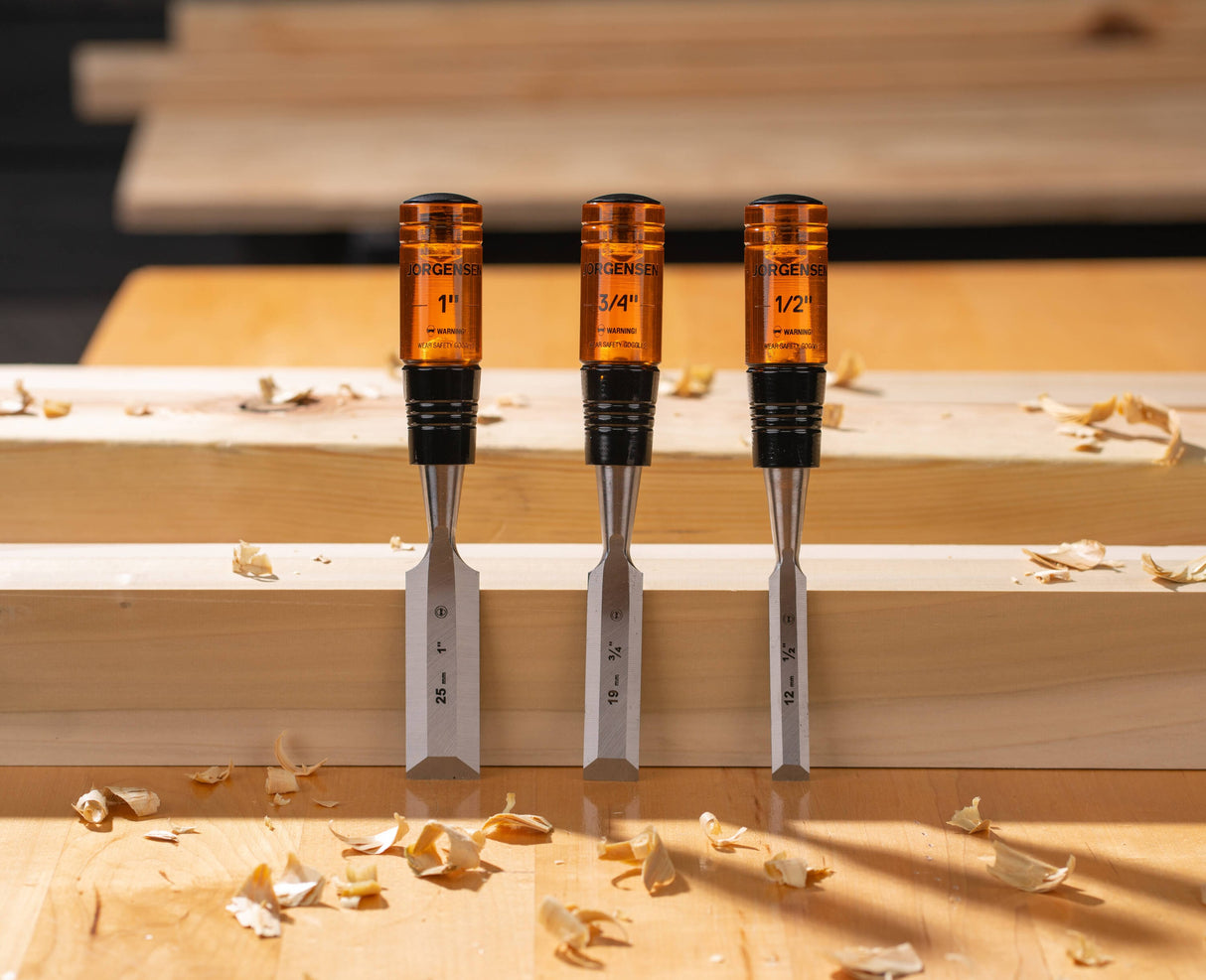 3-Pack Woodworking Chisels Set 70510