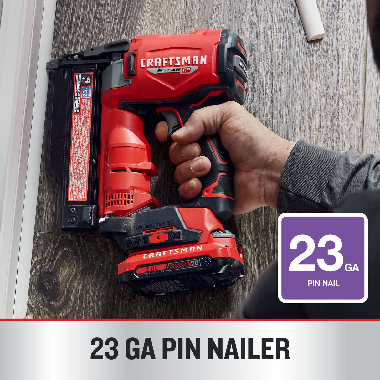 V20 Brushless RP 1.375-in 23-Gauge Cordless Pin Nailer (Bare Tool Only) CMCN623B