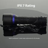 Virtually Indestructible Waterproof 2500-Lumen 4 Modes LED Flashlight KF2500