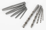 10-Pack High Carbon Steel/Hss Set Screw Extractor and Drill Bit Set 59965