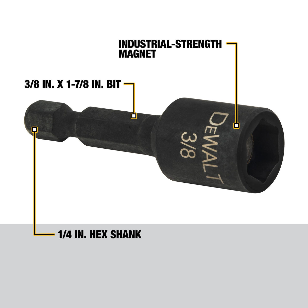 FlexTorq 3/8-in x 2-in Nutsetter Impact Driver Bit DW2220IR  G