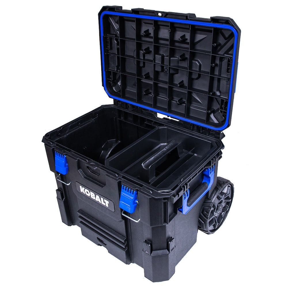 CASESTACK 21.5-in W x 26.7-in H x 17.2-in D Black Plastic Rolling Tool Box KCS-RTBOX1-03