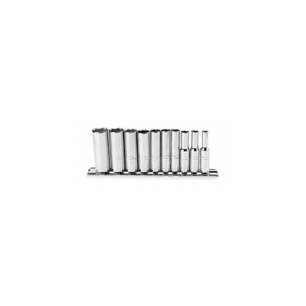 1/4 in Drive 10 Piece Deep Socket Set-6 Point J47102