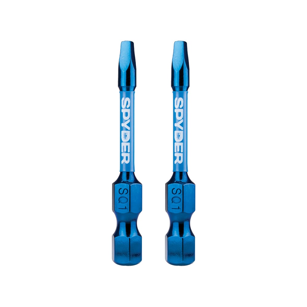 Mach-Blue SQ1 1/4-in x 2-in Square/Robertson Impact Driver Bit (2-Piece) 19048