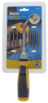 21-Piece Plastic Handle Ratcheting Multi-bit Phillips Screwdriver Set 35-688