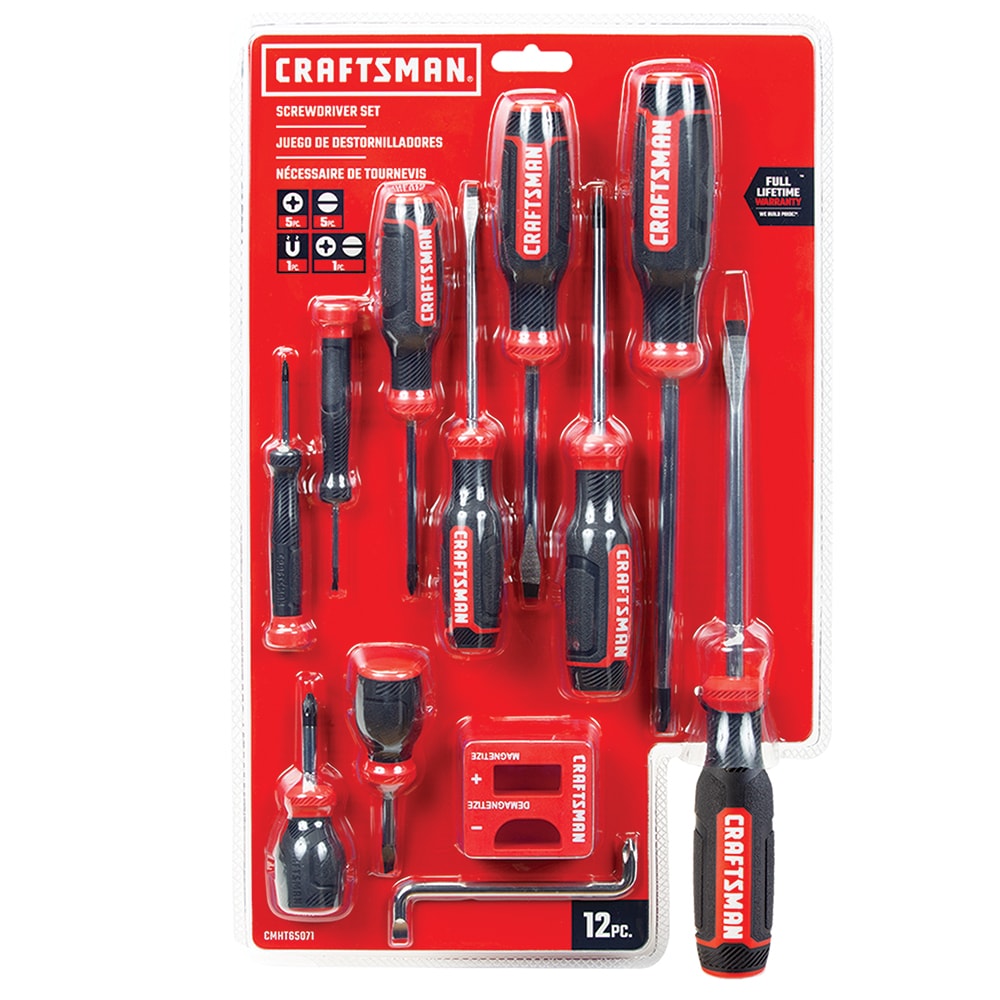 12-Piece Bi-material Handle Assorted Drive Screwdriver Set CMHT65071N