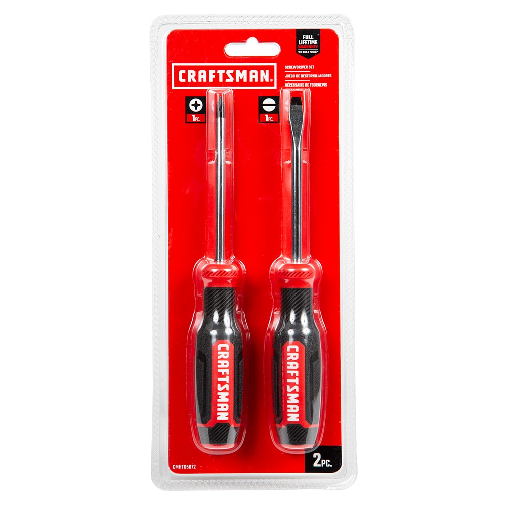 2-Piece Bi-material Handle Slottedhead/Phillips Screwdriver Set CMHT65072N