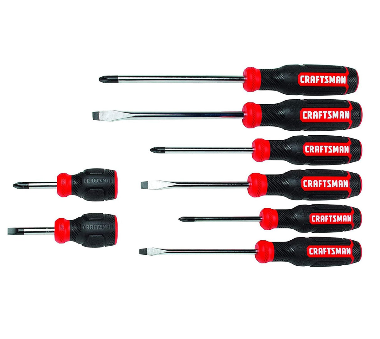 8-Piece Bi-material Handle Assorted Drive Screwdriver Set CMHT65075N