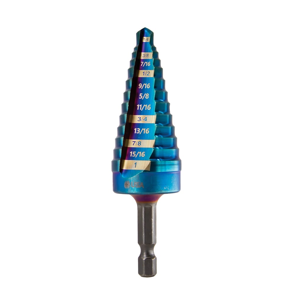 Mach-Blue 1/4-in 12-Step Drill Bit (1/4-in to 1-in) 19071