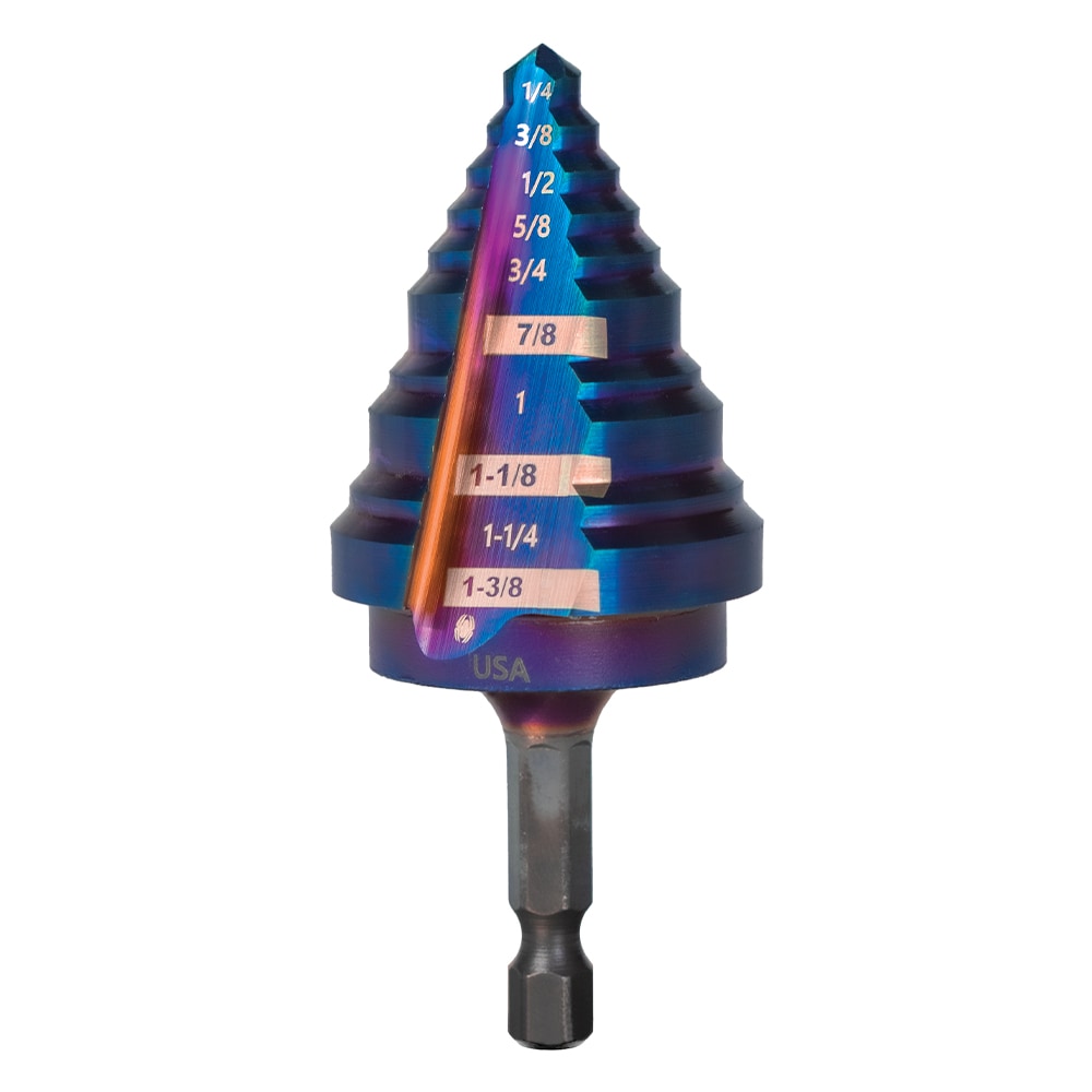 Mach-Blue 1/4-in 10-Step Drill Bit (1/4-in to 1-3/8-in) 19024