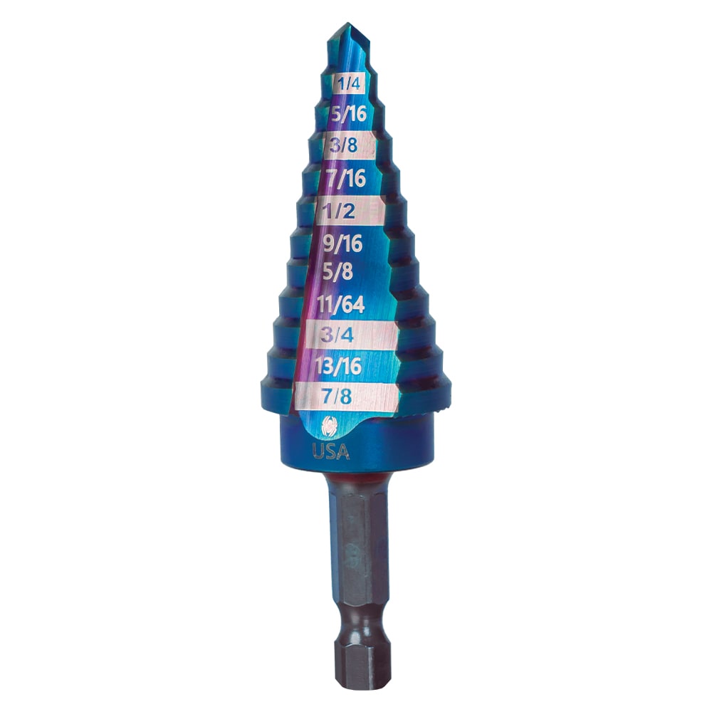 Mach-Blue 1/4-in 12-Step Drill Bit (3/16-in to 7/8-in) 19022