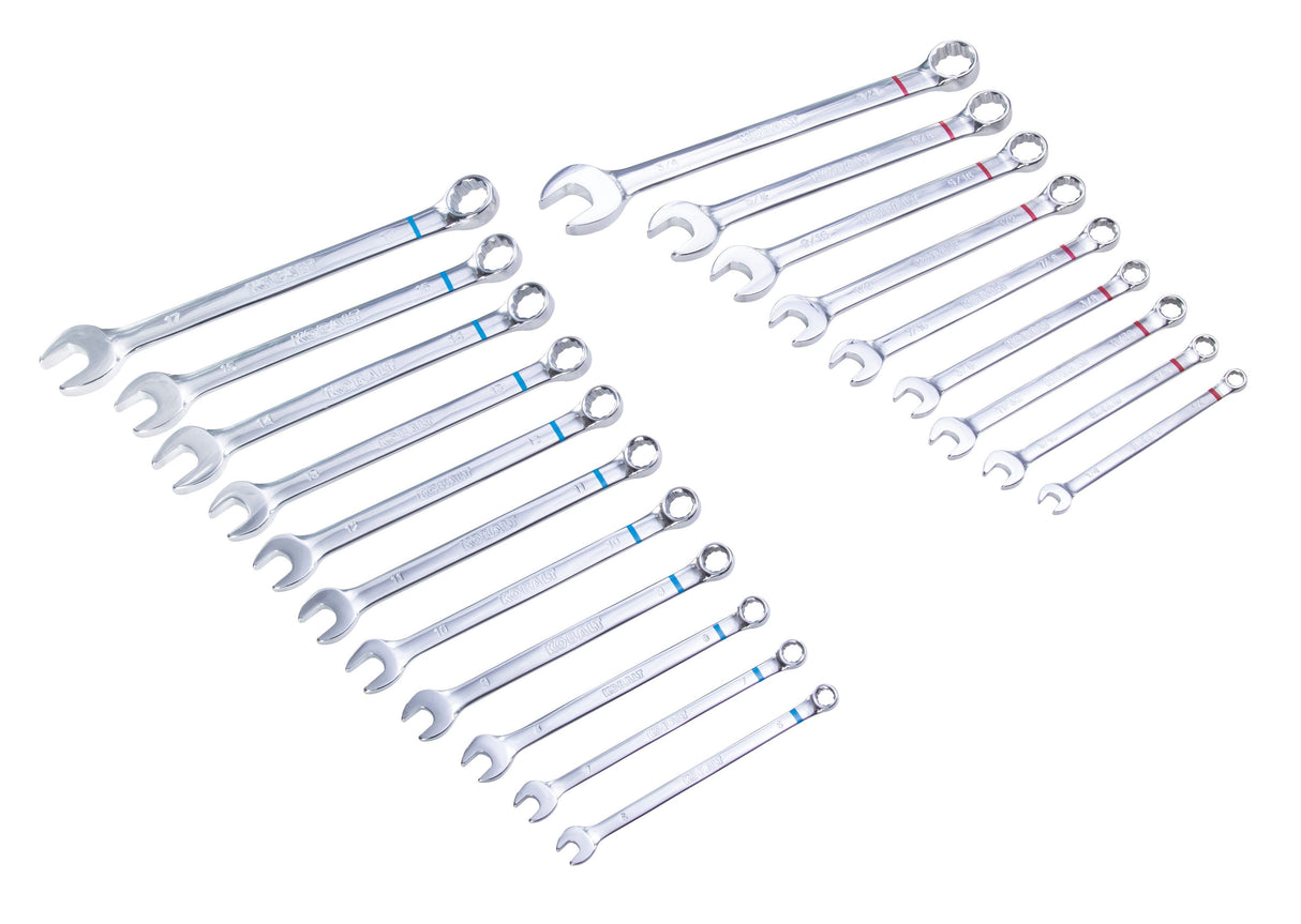 30-Piece Set 12-point (Sae) and Metric Standard Combination Wrench Includes Hard Case 81331