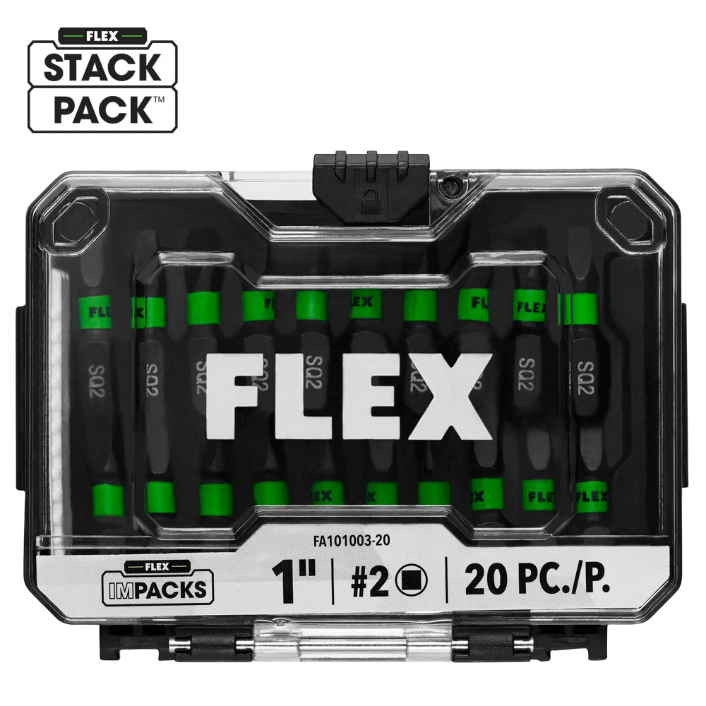 STACK PACK IMPACKS 1/4-in x 1-in Square/Robertson Impact Driver Bit (20-Piece) FA101003-20