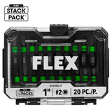 STACK PACK IMPACKS 1/4-in x 1-in Square/Robertson Impact Driver Bit (20-Piece) FA101003-20